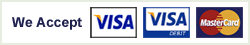 Visa, Visa Debit, Mastercard