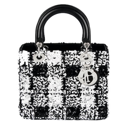 a Lady Dior sequinned handbag