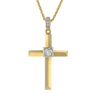 The cross pendant designed by Dawn French