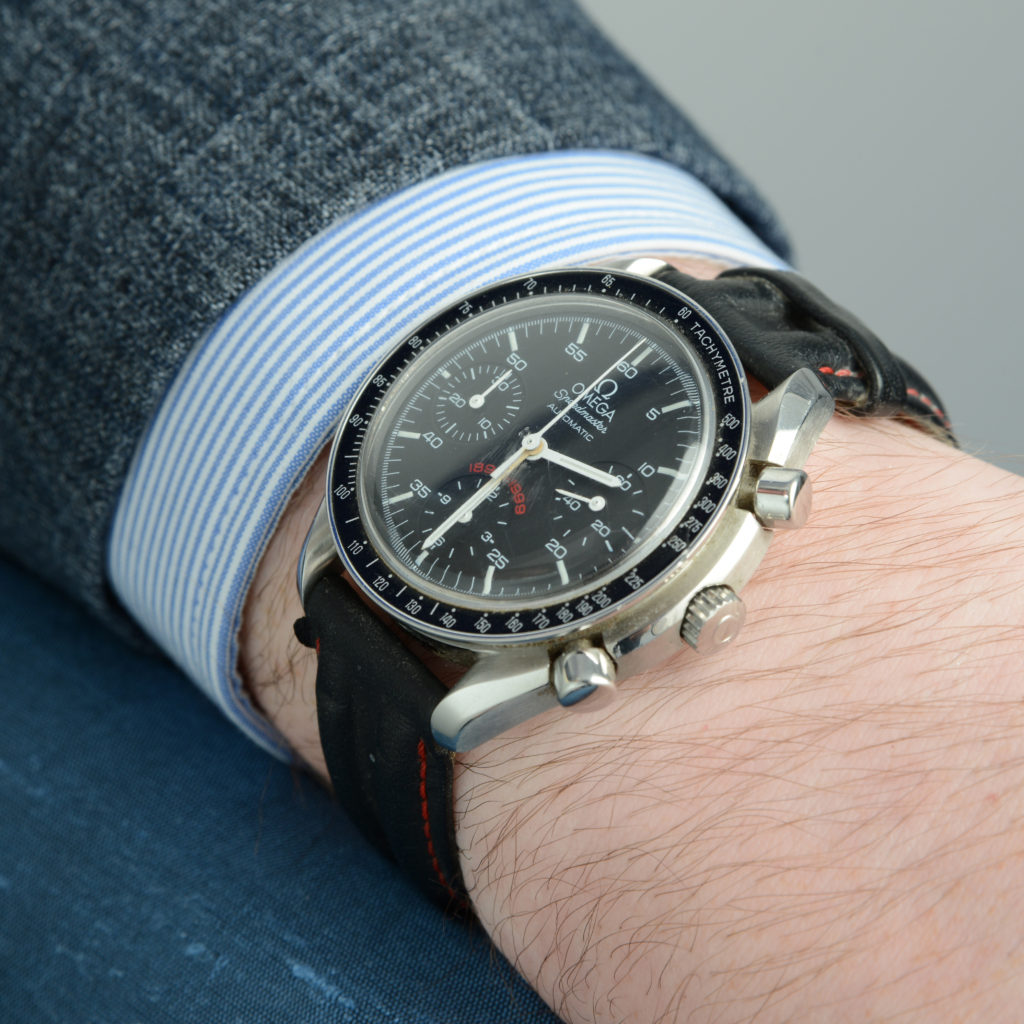 AC Milan Speedmaster being worn