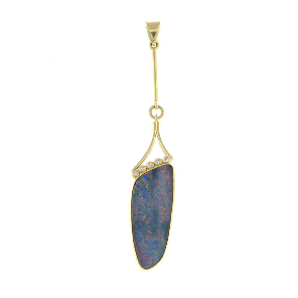 Opal ‘Footprint’ Pendant, by Leisha Wheeler