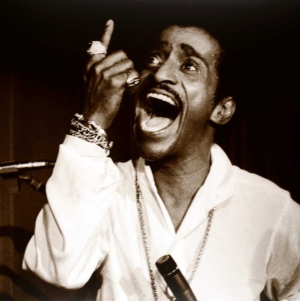 Sammy Davis Jr on stage.