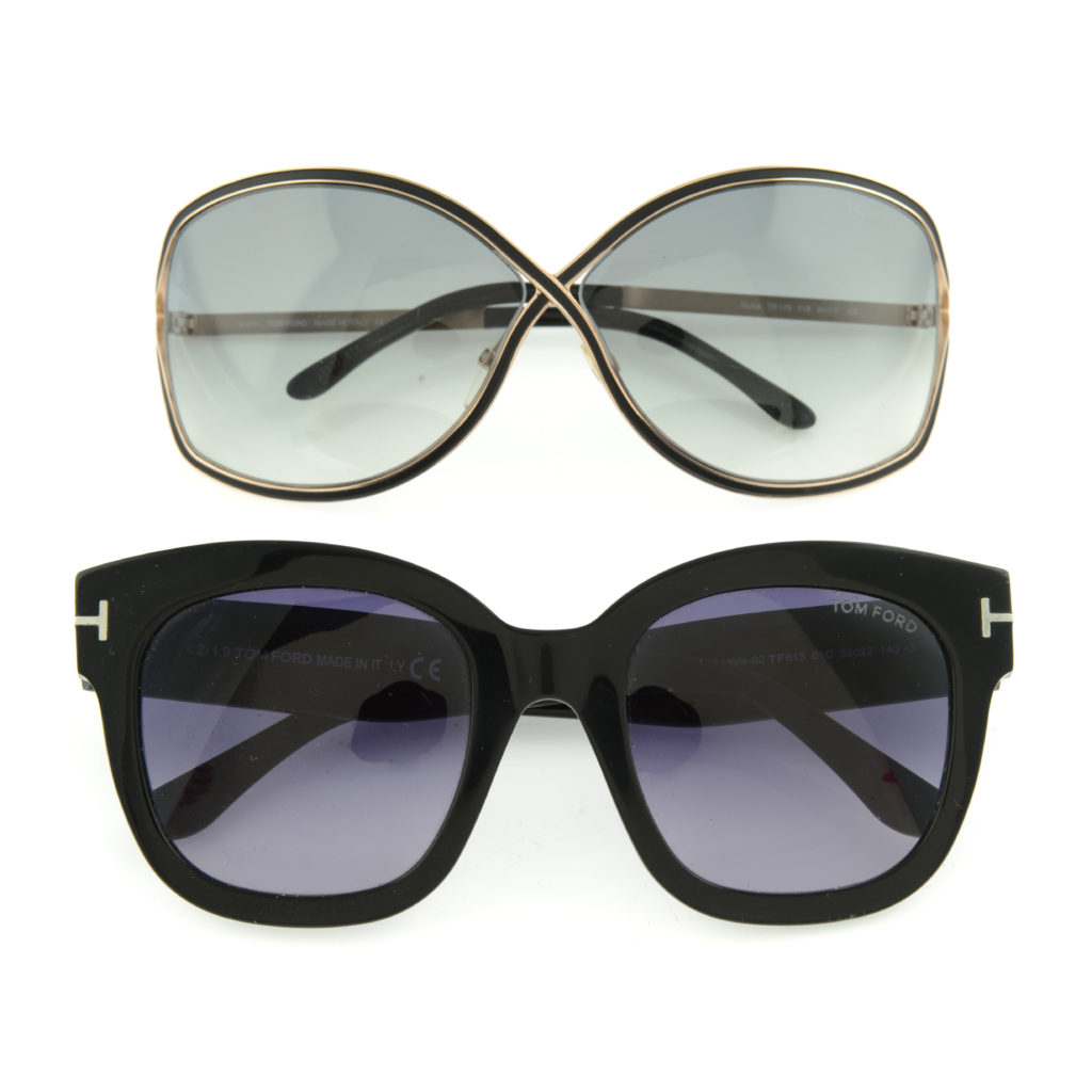 Tom Ford - two pairs of sunglasses.